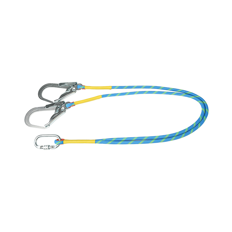 L13 Rope Restraint double Lanyard, 2 Hooks at isang carabiner