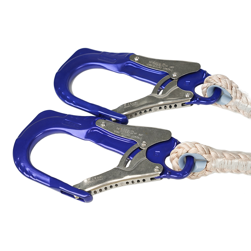 KA-L17 Fall Protection E Safety Lanyard na May Nylon Roe,2 Aluminum Alloy Hooks At 1 Aluminum Alloy Carabiner