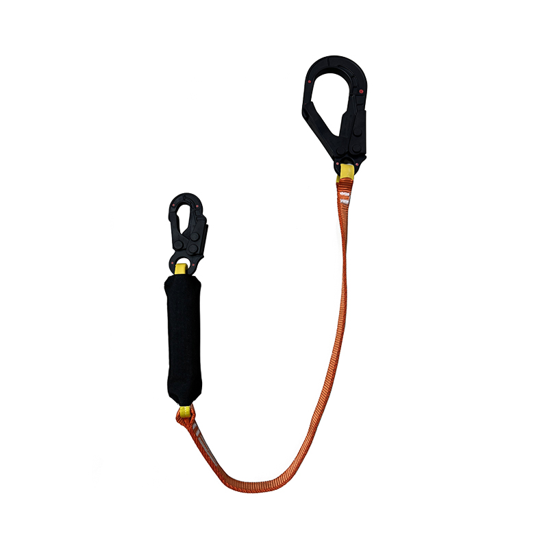 LS13 Single Dielectric Lanyard na May Insulated Hooks At Double-Deck Polyester Webbing